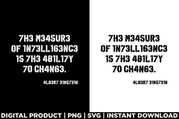 Albert Einstein Quote the Measure of Graphics