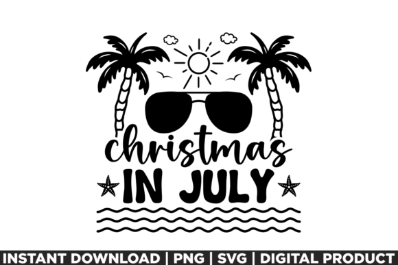 Christmas in July Summer Vacation Graphics
