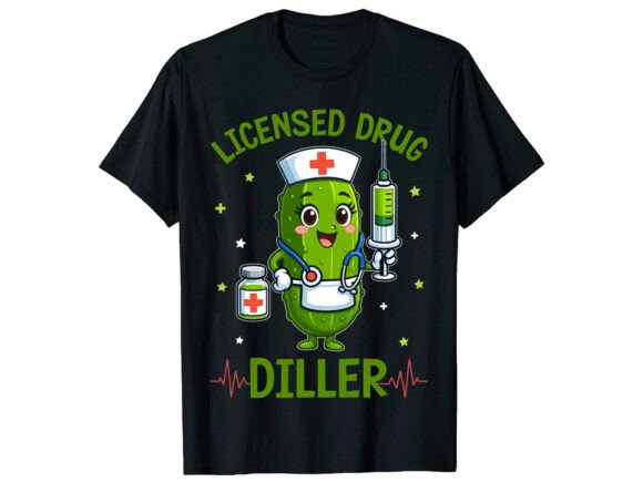 Funny Pickle Nurse T-Shirt Graphics