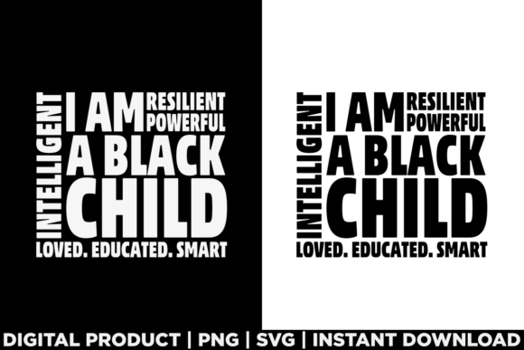 I Am a Black Child Black History Month Graphics