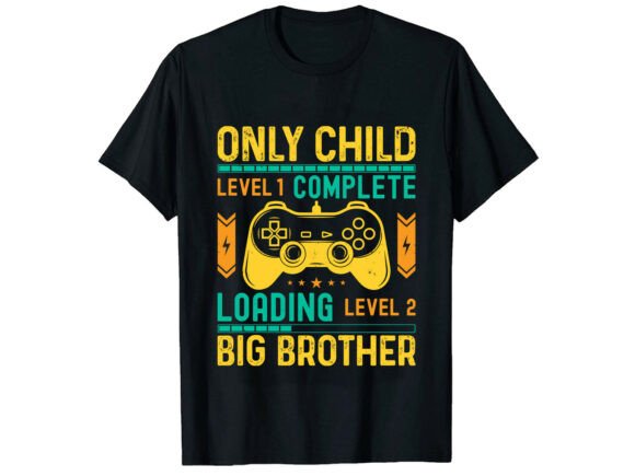 Level Up Big Brother Family T-Shirt Graphics