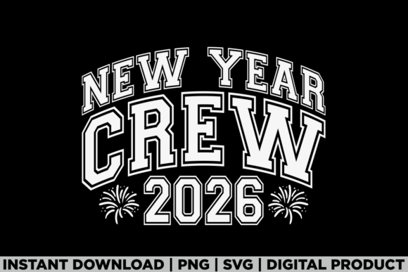 New Year Crew 2026 Fireworks Trendy Tee: Graphics and T-Shirt Designs